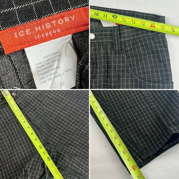 IceBerg History Vintage Plaid Hammer Loop Baggy Jeans Made in Italy Rare 34x32 - Picture 10 of 11